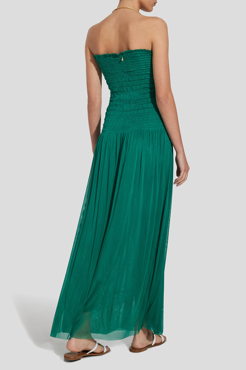 Nike emerald strapless dress