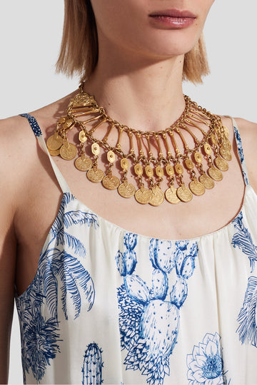 Ioli double layered gold plated necklace