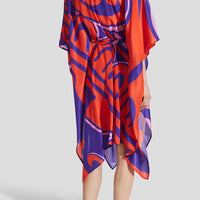 Dioni purple printed cover up