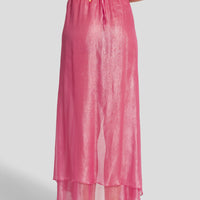 Thalia glitter-infused watermelon skirt