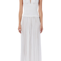 Tyche white silk-tulle jumpsuit