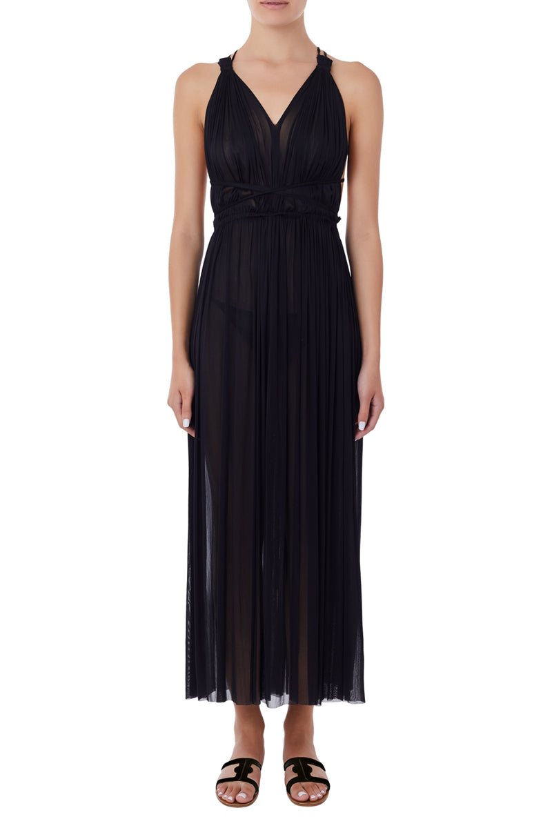 Nemea black maxi dress
