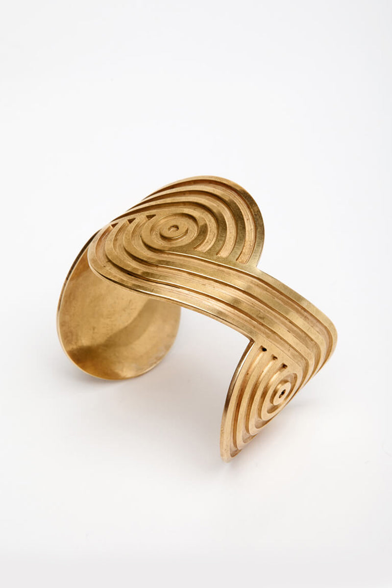 Spira gold plated cuff bracelet