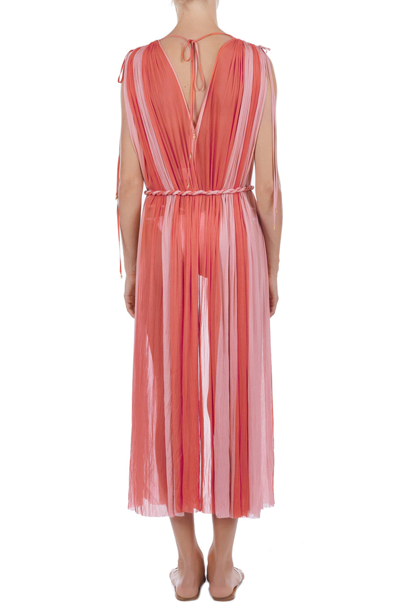 Ceasar coral-pink cover-up